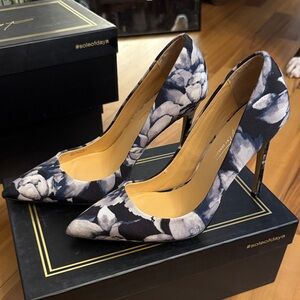 Floral Print Women's Heels